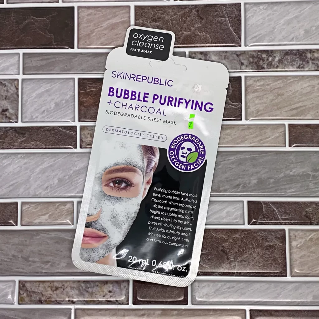 Skin Republic Bubble Purifying + Charcoal Biodegradable Sheet Mask