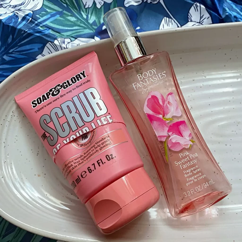 soap and glory the scrub of your life body fantasies pink sweet pea fantasy