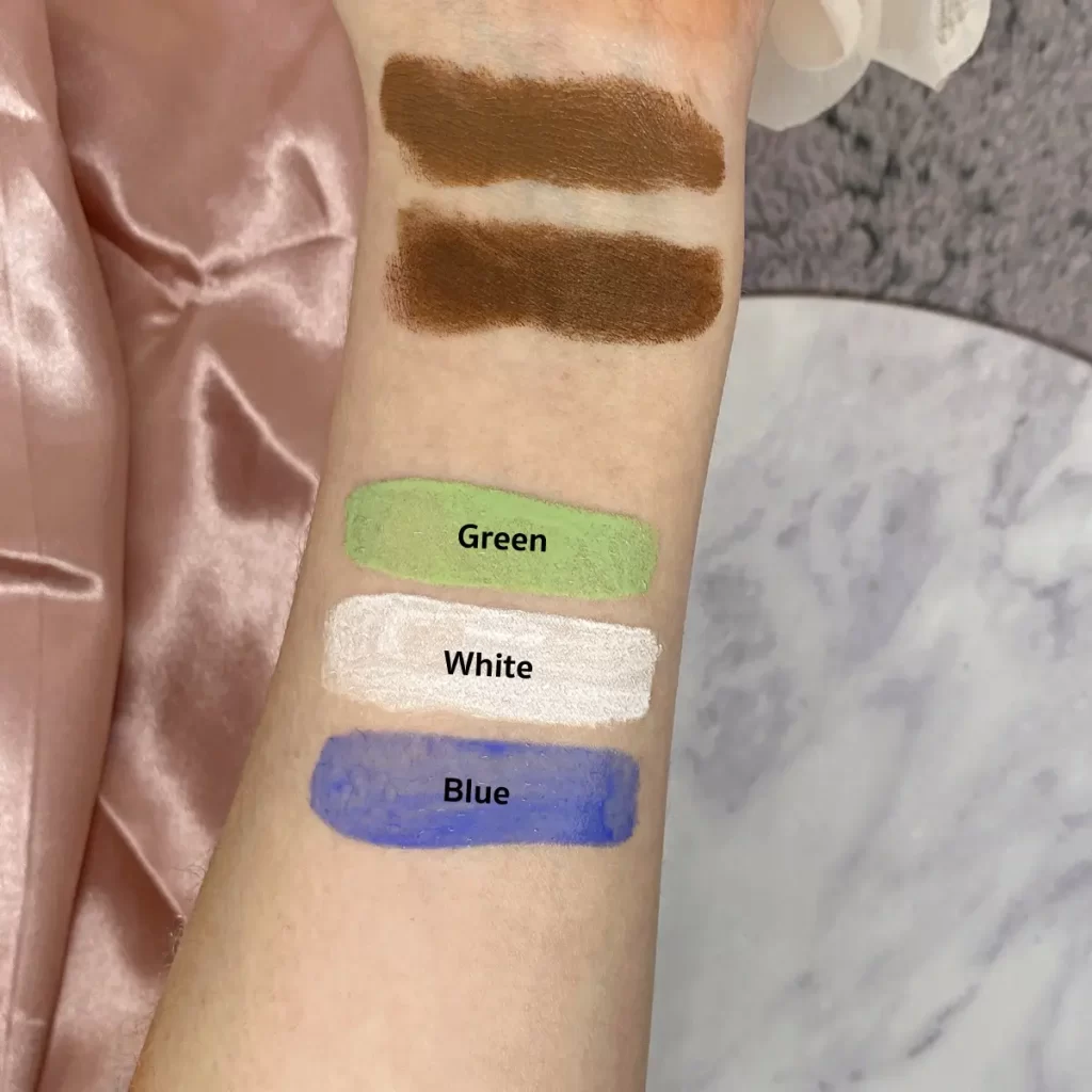 wet n wild photofocus Care Color Corrector swatches