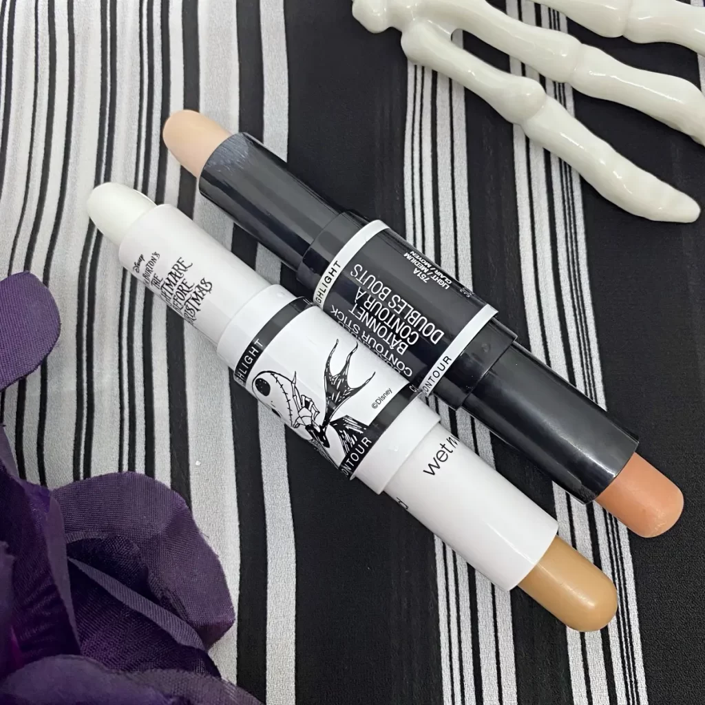 wet n wild nightmare before christmas dual ended contour stick vs original contour stick