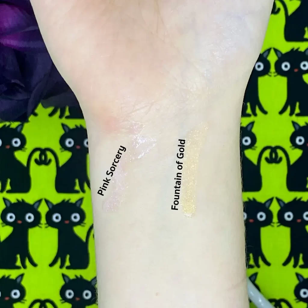 wet n wild fantasy makers glitter body illuminator swatches