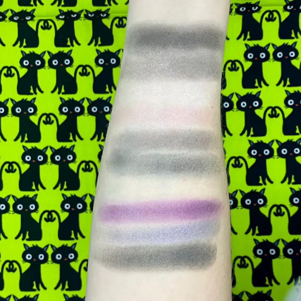 wet n wild fantasy makers eye and face palette hallow queen swatches