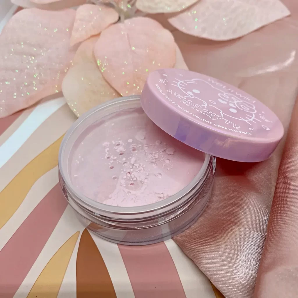 wet n wild hello kitty Loose Setting Powder in Light Pink