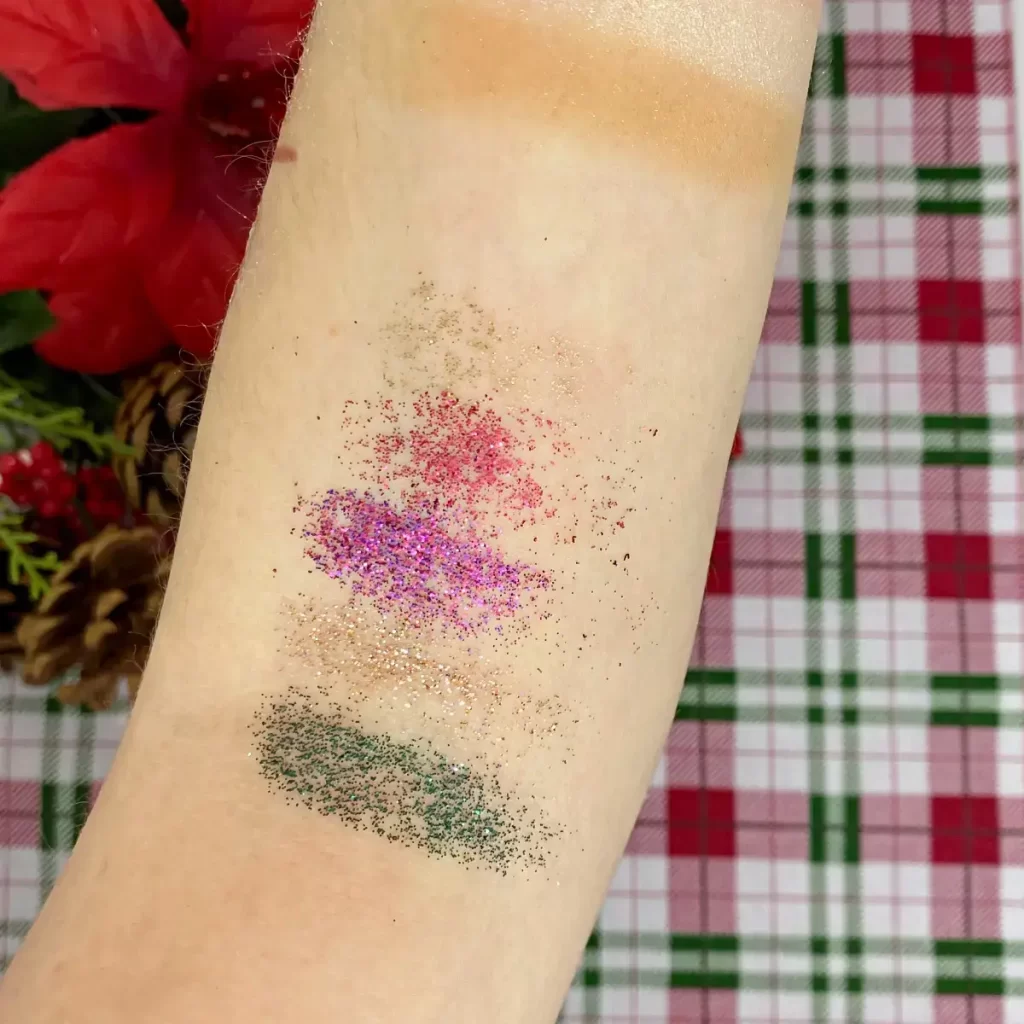 wet n wild holiday Glitter Palette swatches