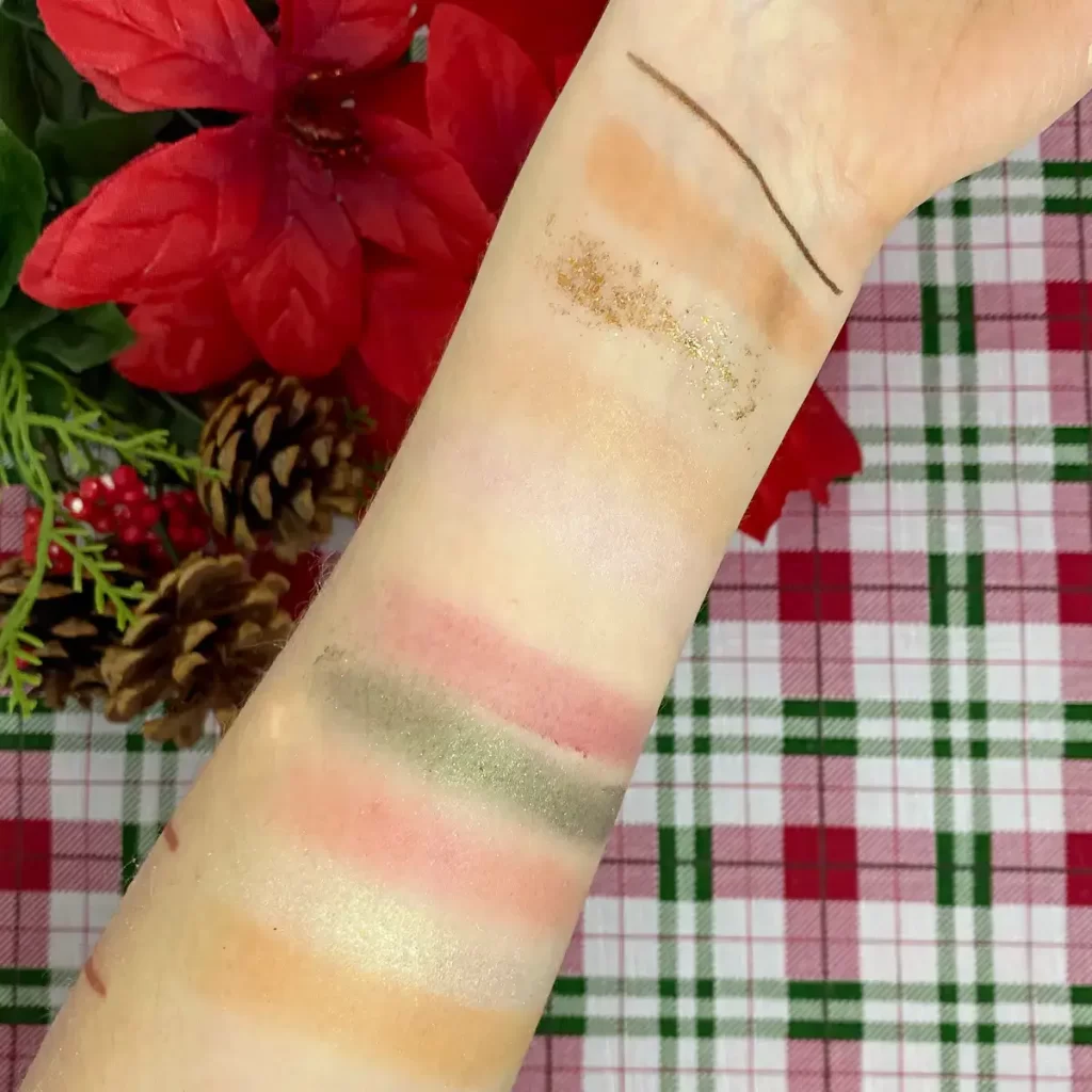 wet n wild holiday Eye & Face Palette and Eyeliner Set swatches