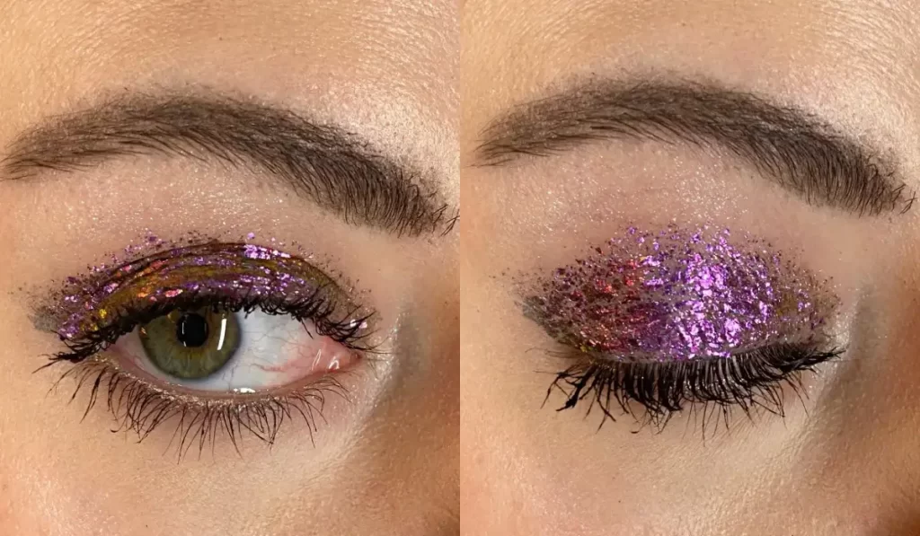 wearing wet n wild Chameleon Chrome Eyeshadow Foil in Matrix Moves